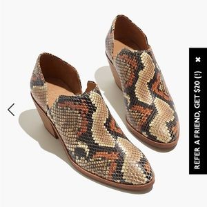 Madewell the gloria shoe boot in snake embossed leather